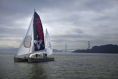 Plastiki test sailing on San Francisco Bay © SW